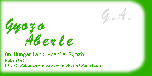 gyozo aberle business card